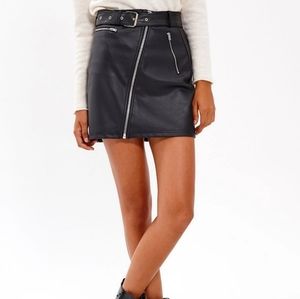 Faux Leather Black Skirt